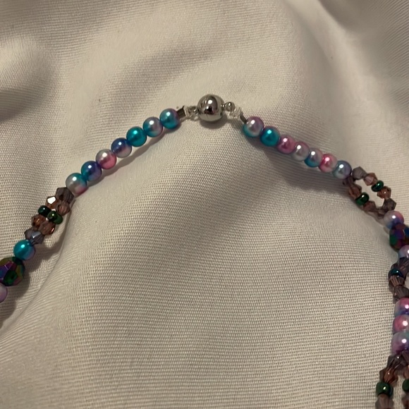 Handmade Artisan Jewelry Gift Set Necklace & Earrings Upcycled & New Beads - Picture 10 of 10